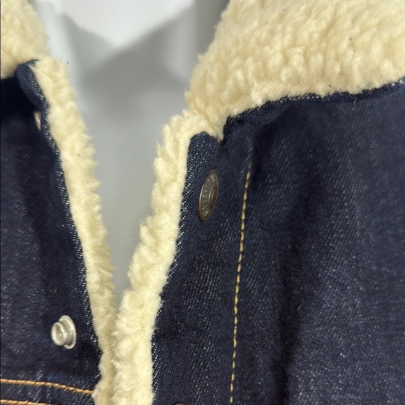 Levi’s Red Tab Sherpa Denim Jacket Wool Lined XS - Picture 6 of 14
